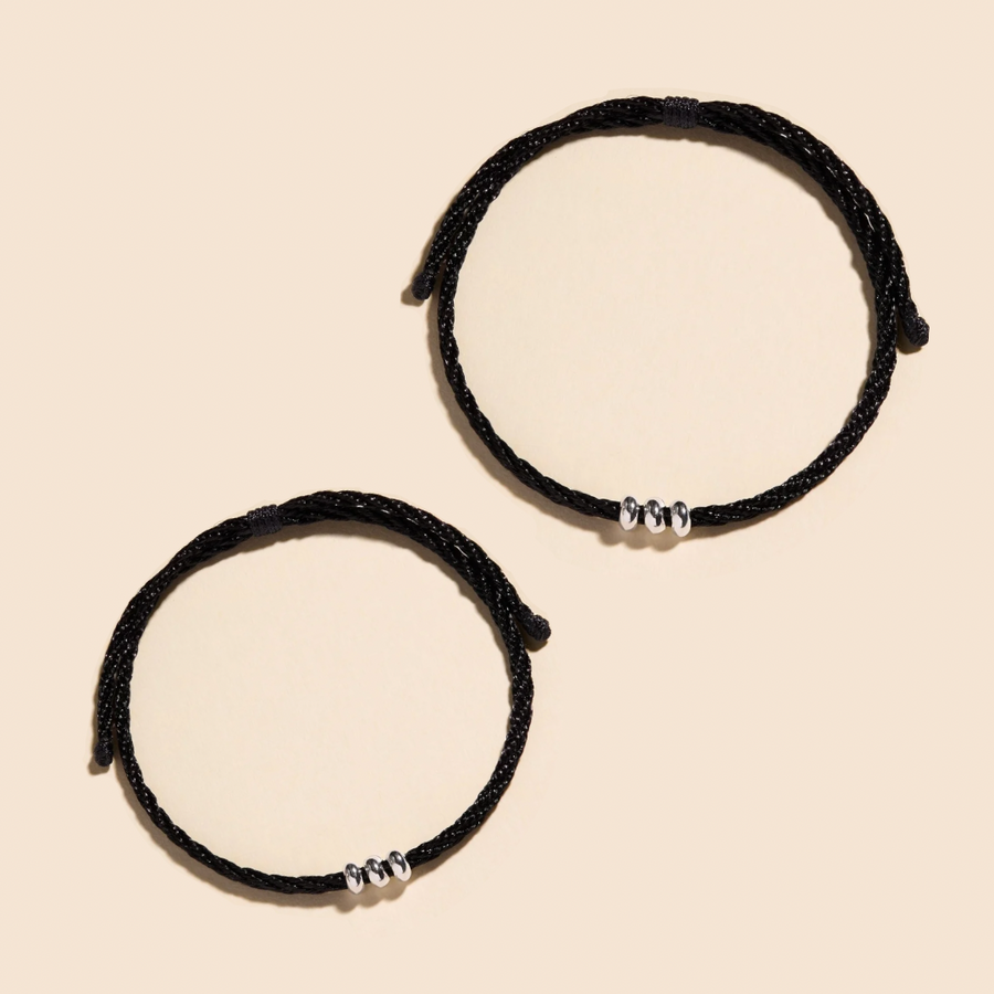 PULSERA DUO 3 DESEOS DE AMOR | Hilo negro