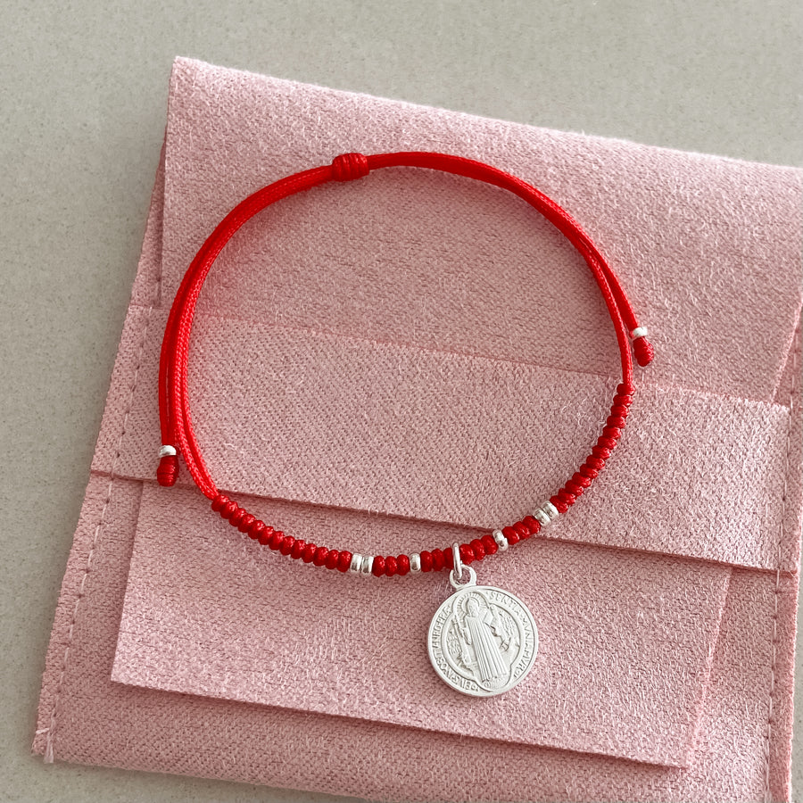 PULSERA SAN BENITO HILO ROJO