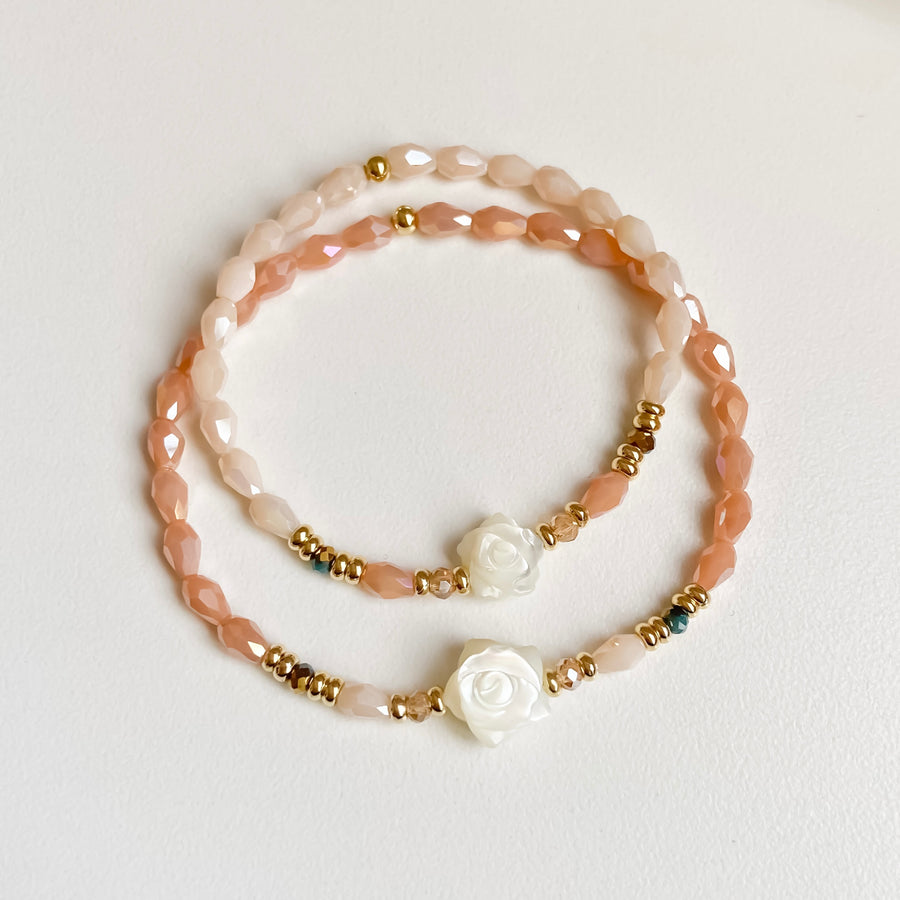 PULSERA DÚO ROSA NÁCAR | Madre e hija