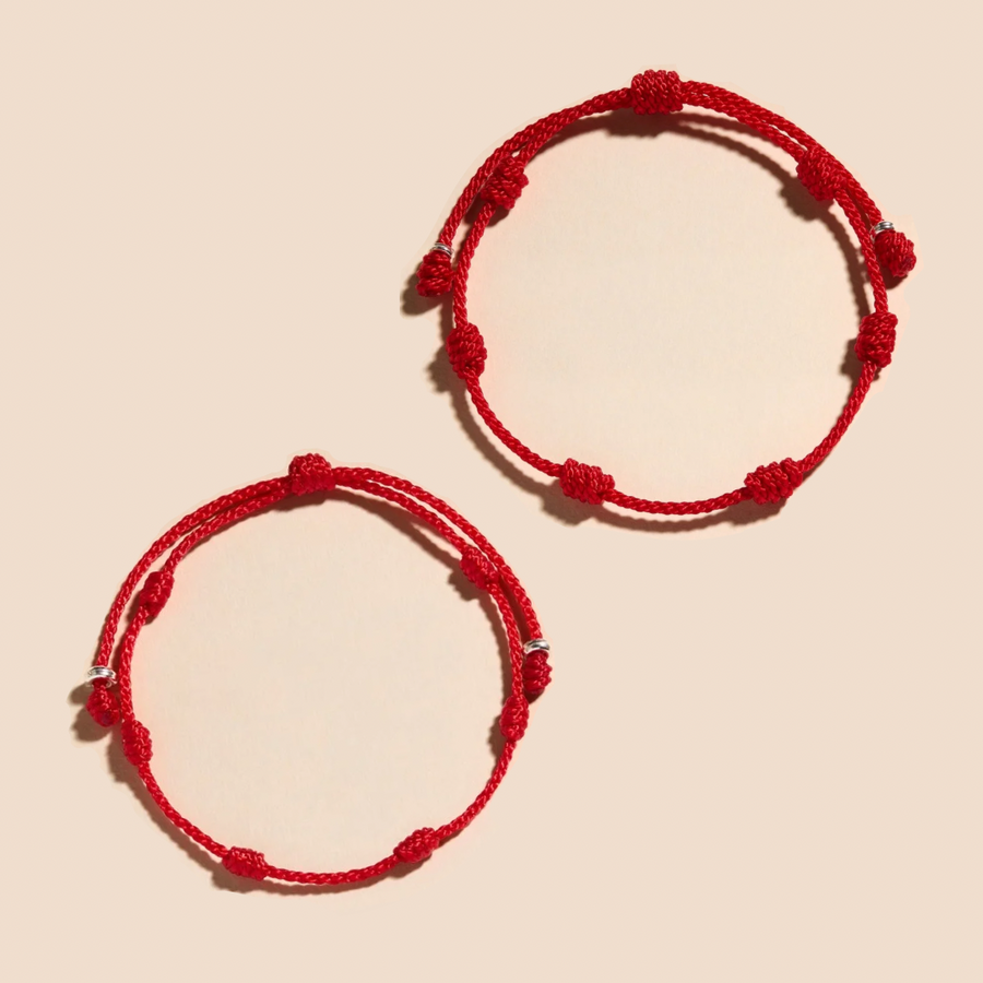 PULSERA DÚO HILO ROJO DEL DESTINO