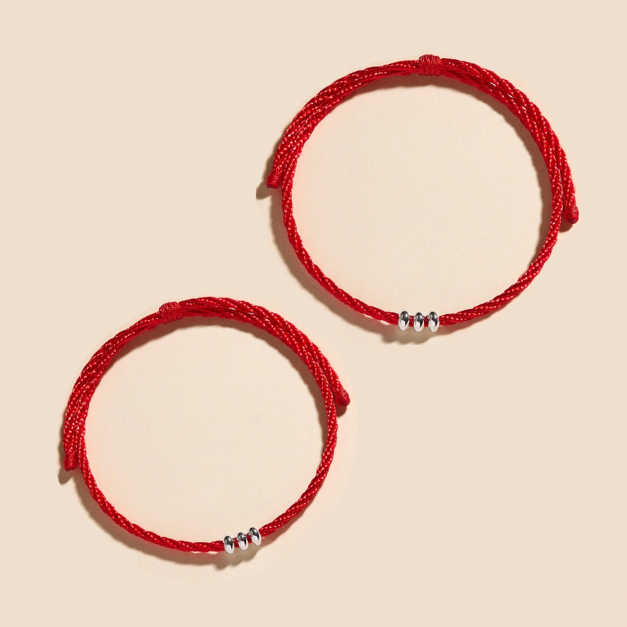 PULSERA DUO 3 DESEOS DE AMOR | Hilo rojo