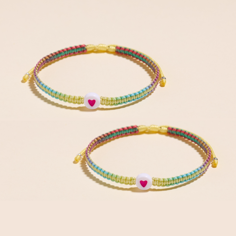PULSERA DÚO AMISTAD FELIZ 🩷
