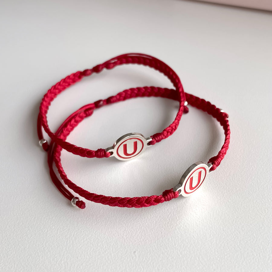 PULSERA DÚO CORAZONES CREMAS