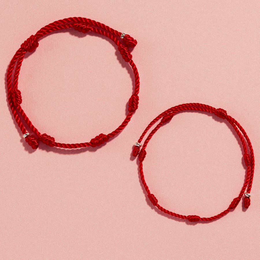 PULSERA DÚO HILO ROJO DEL DESTINO