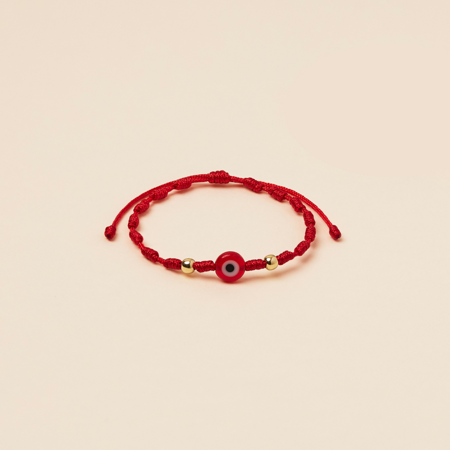 Pulsera de Oro para Bebe con ojo turco rojo - Marzué