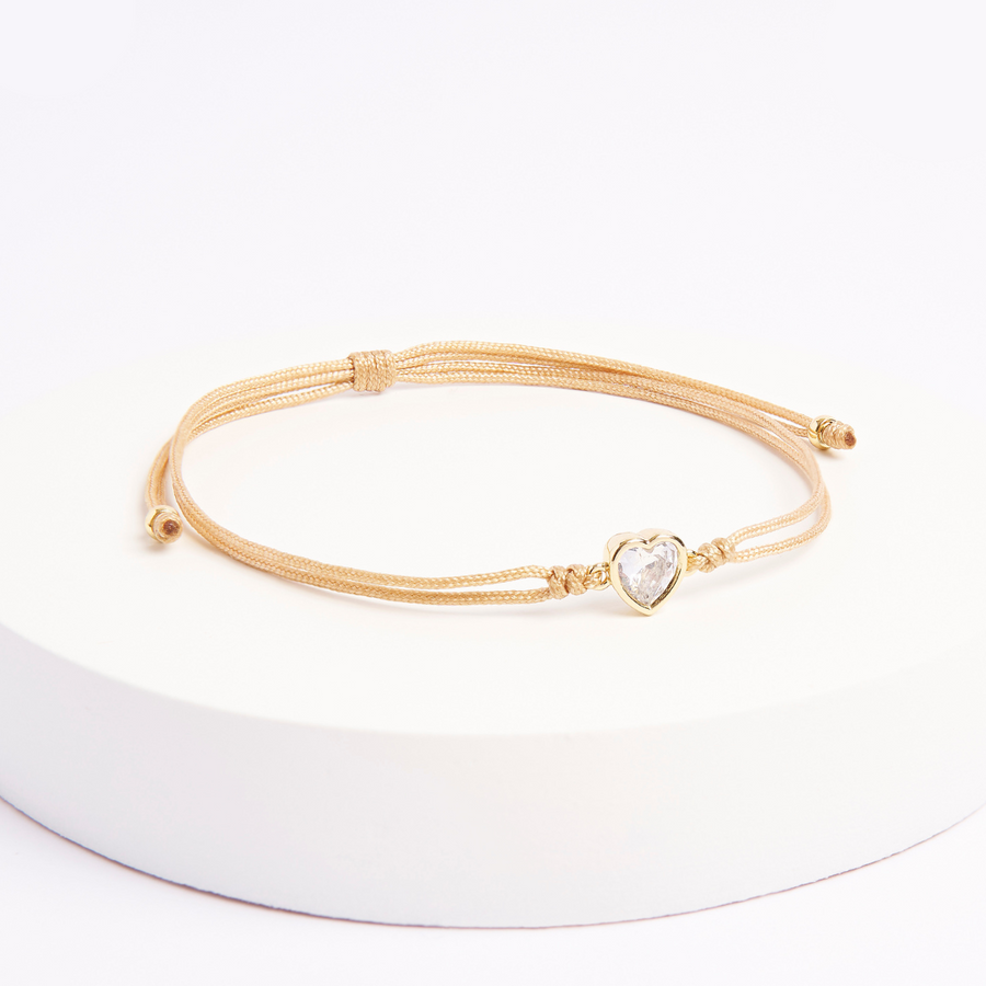 Pulsera de corazón | Pulsera de hilo para mujer | Regalo de Quinceañera | Marzué Joyería | JOYAS | PULSERAS